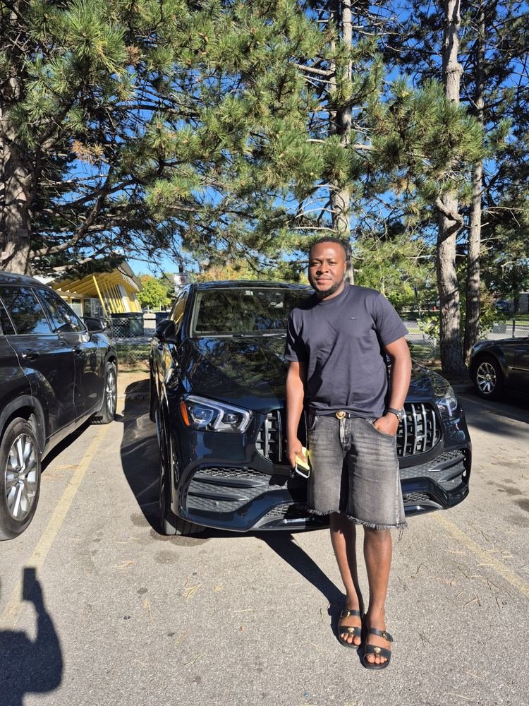 Cosmas U. & brothers with their 2021 Mercedes-Benz GLE 53 AMG at Car4Pro, Richmond Hill